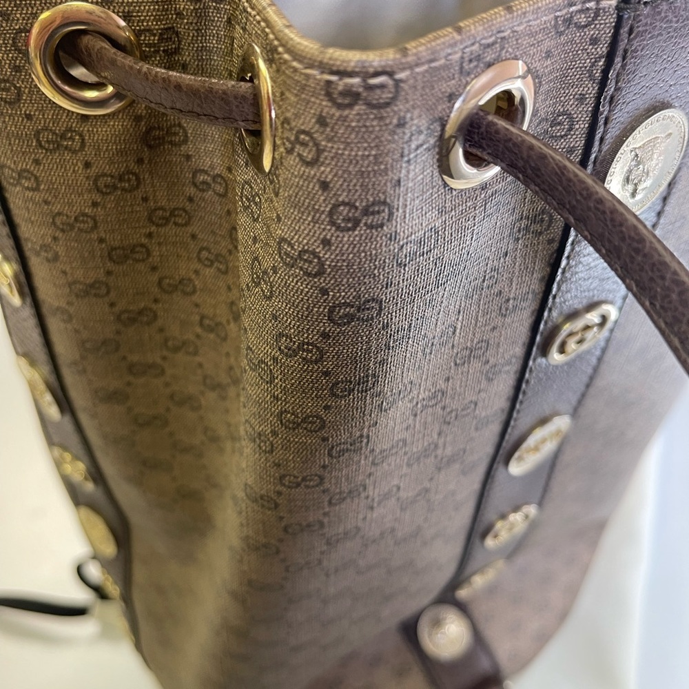 Gucci Gg Supreme Drawstring Backpack - image 8